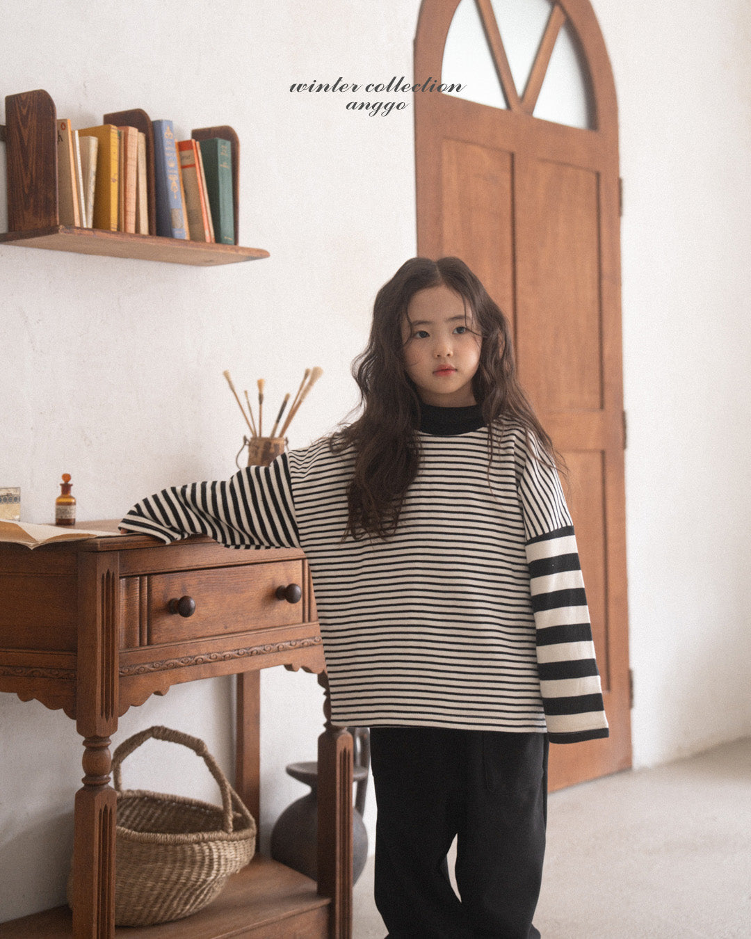 ［anggo］Rusk stripe tops