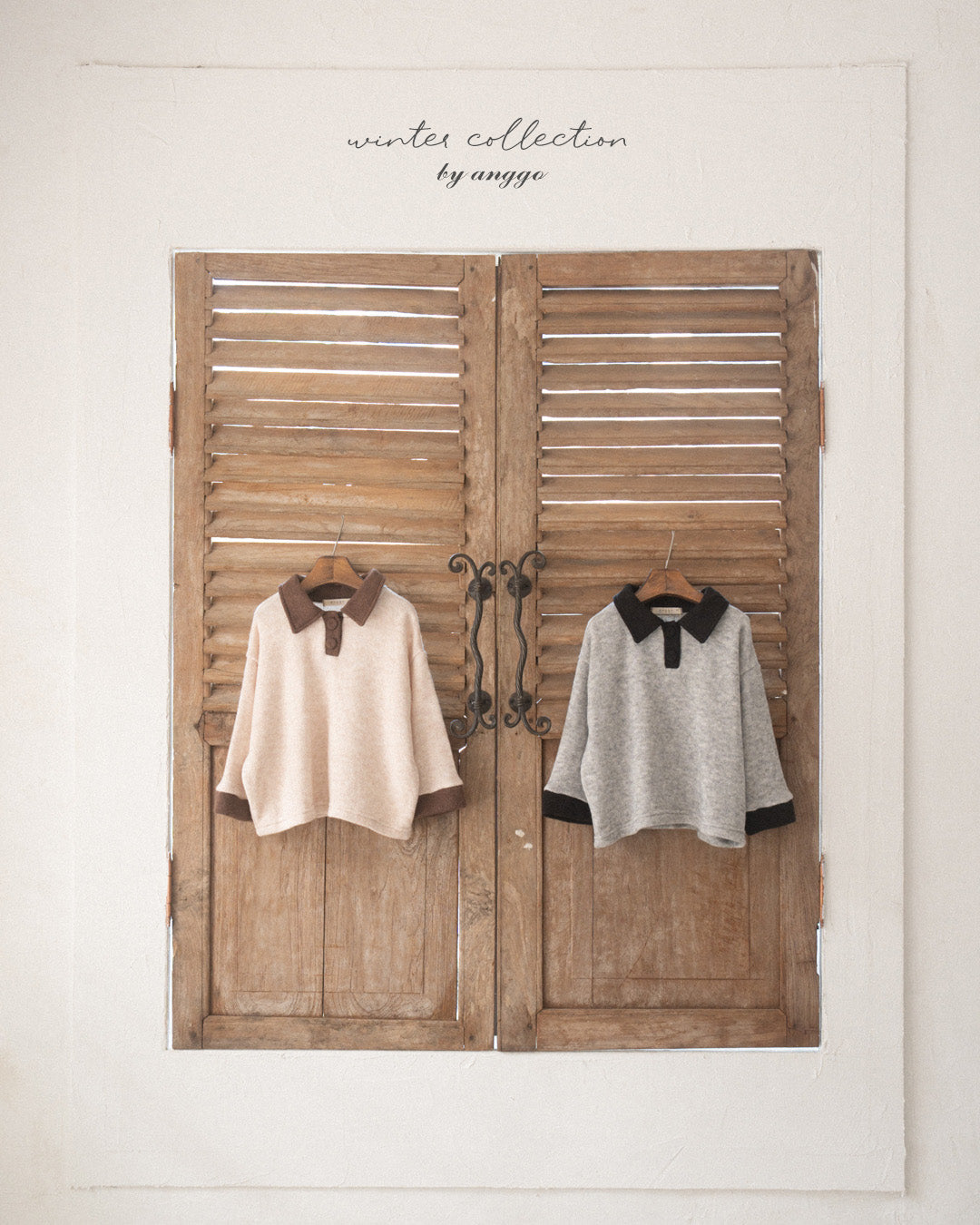 ［anggo］Choco chip collar tops