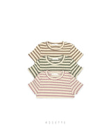 ［ROSETTE］Stripe span tee