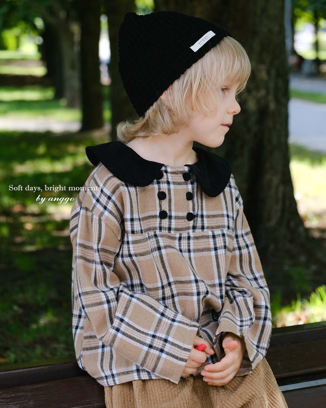 ［anggo］Cake check blouse