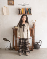 ［anggo］Latte ribbon tops