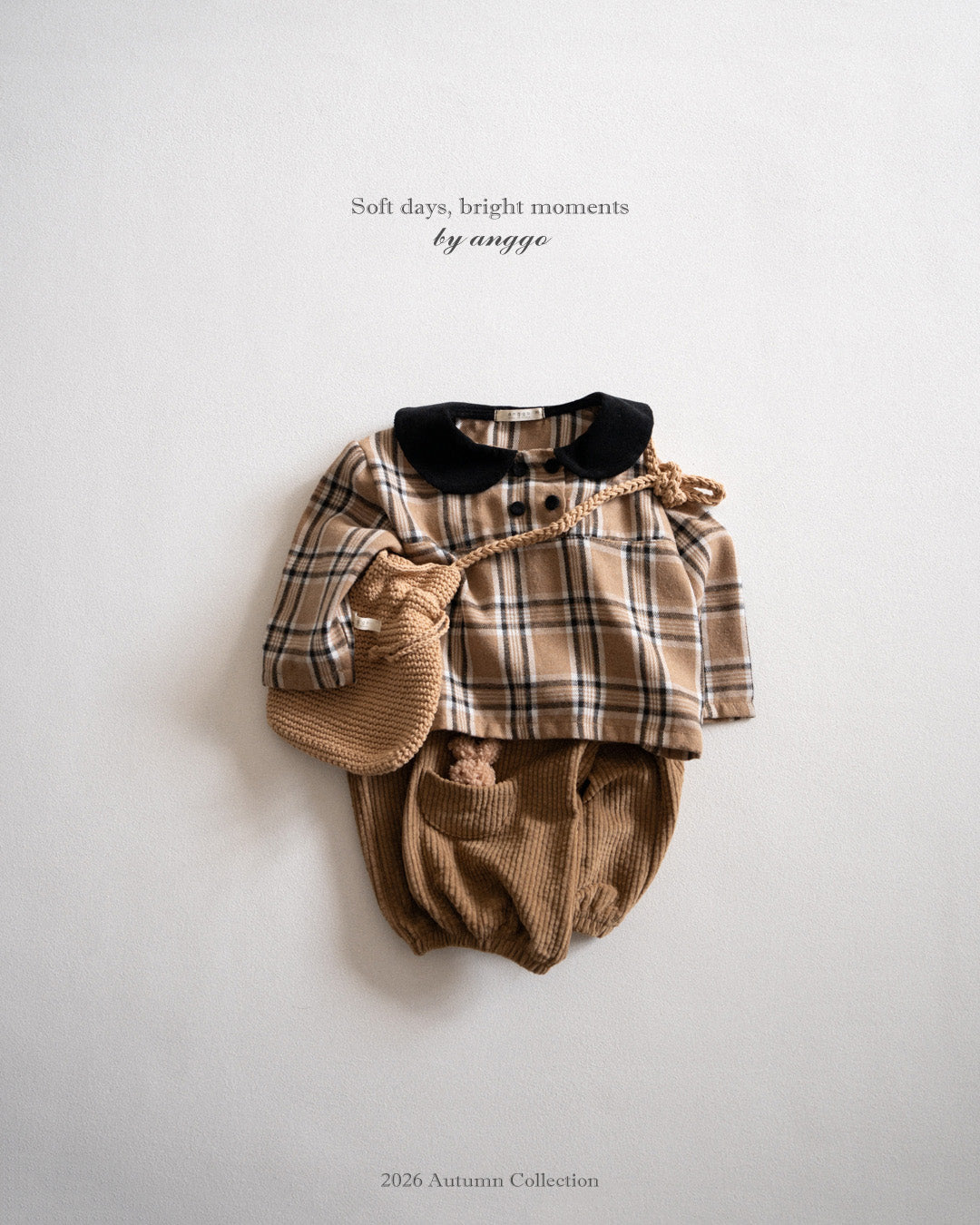［anggo］Cake check blouse