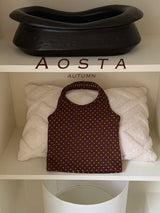 ［Aosta］Choco Chip Halter Neck