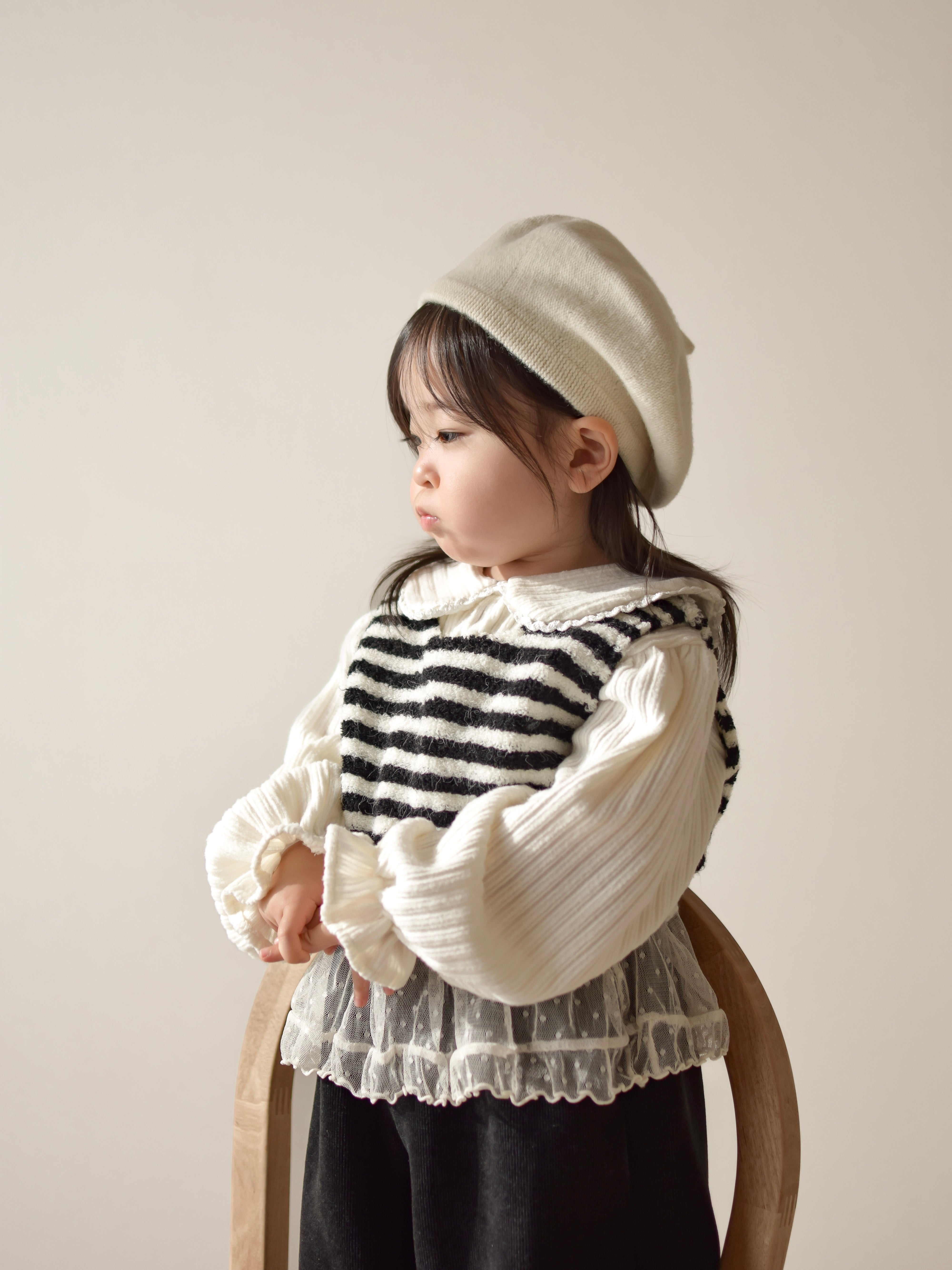 Honey round collar blouse