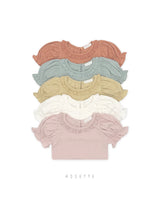 ［ROSETTE］Blossom frill puff tee