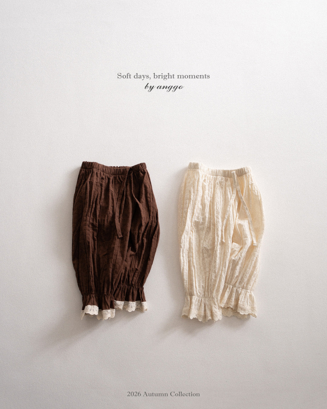 ［anggo］Crepe frill pants