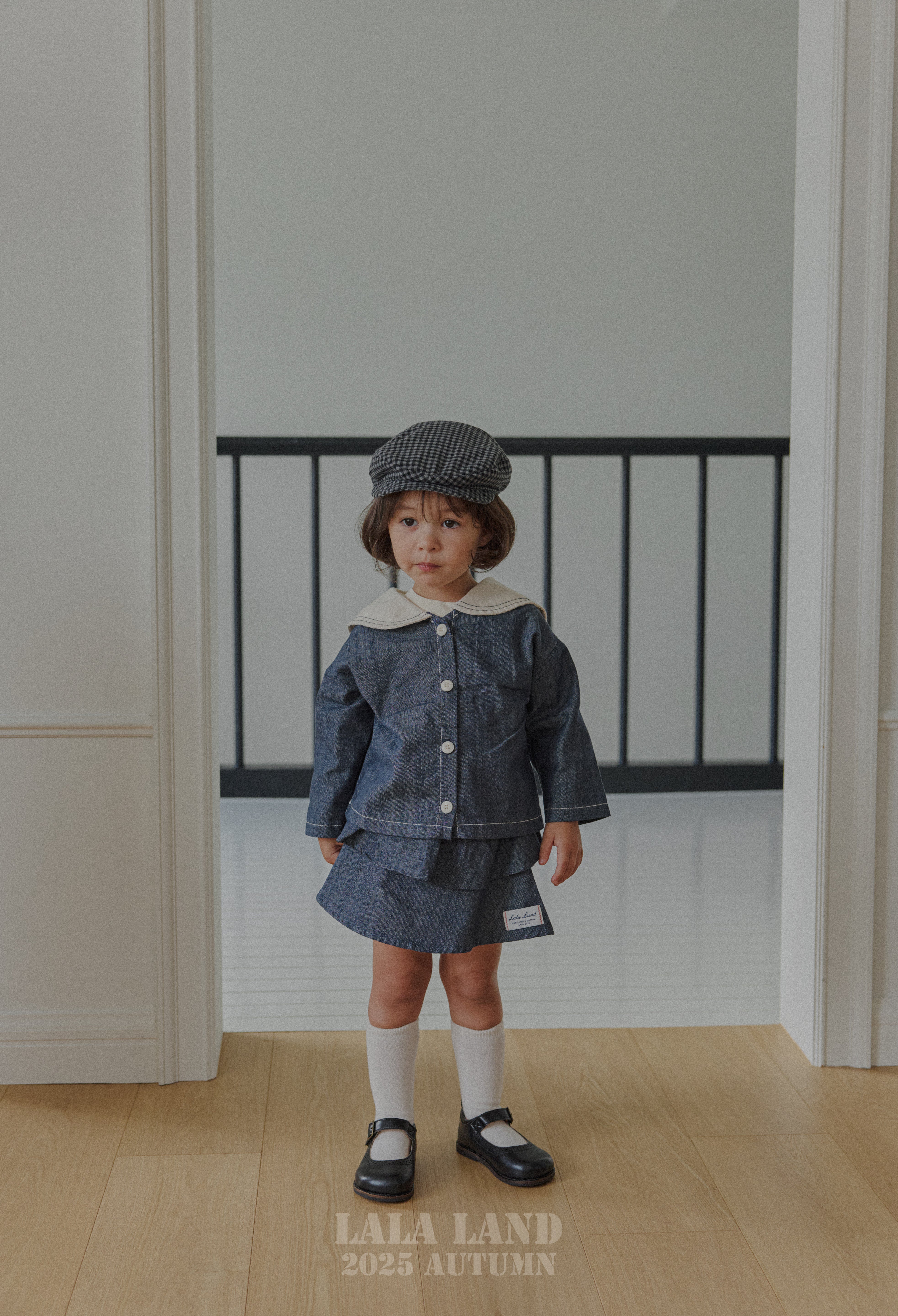 ［Lala land］Stitch sailor denim shirt (kids)