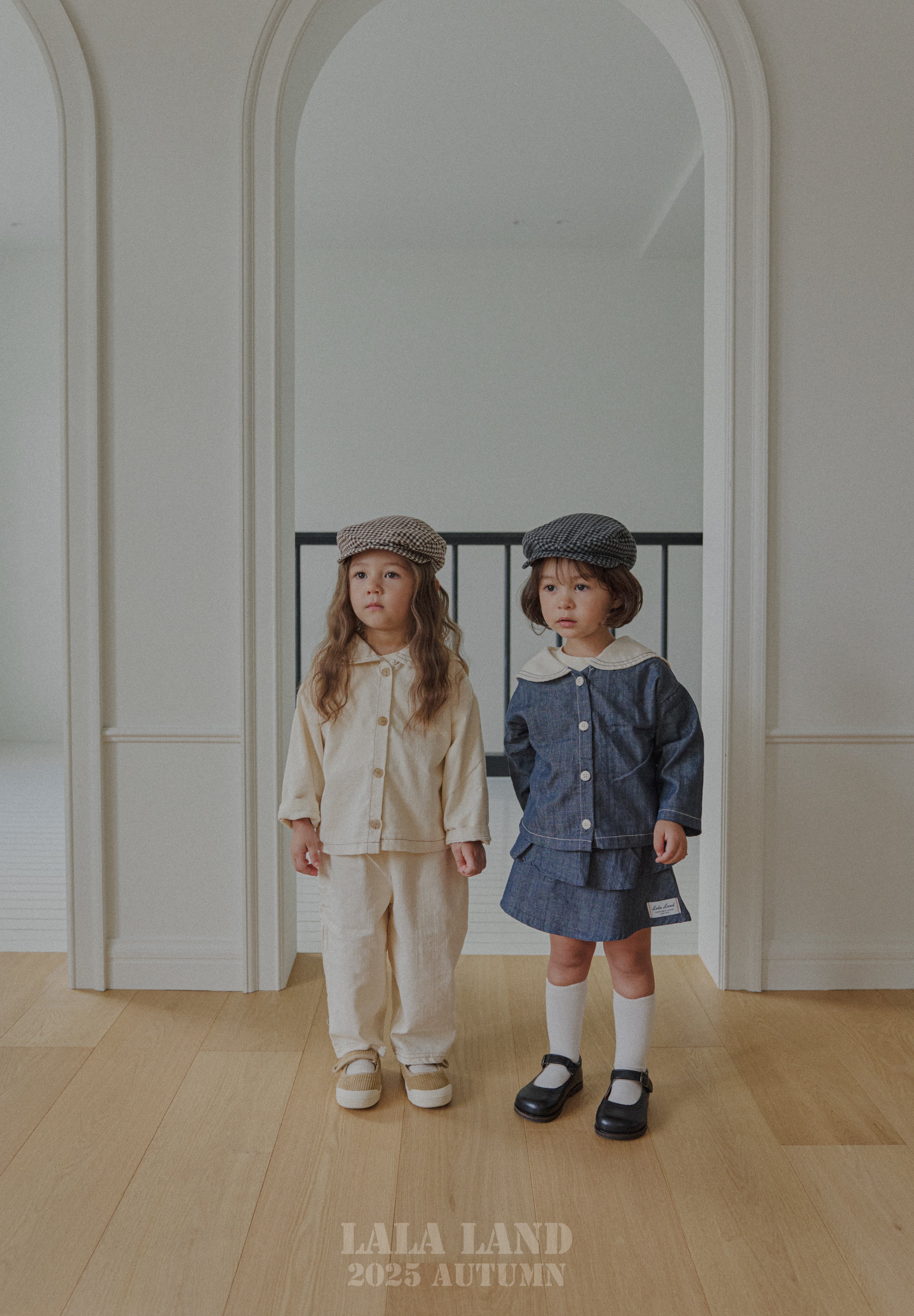 ［Lala land］Stitch sailor denim shirt (kids)