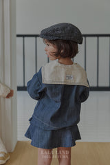 ［Lala land］Stitch sailor denim shirt (kids)