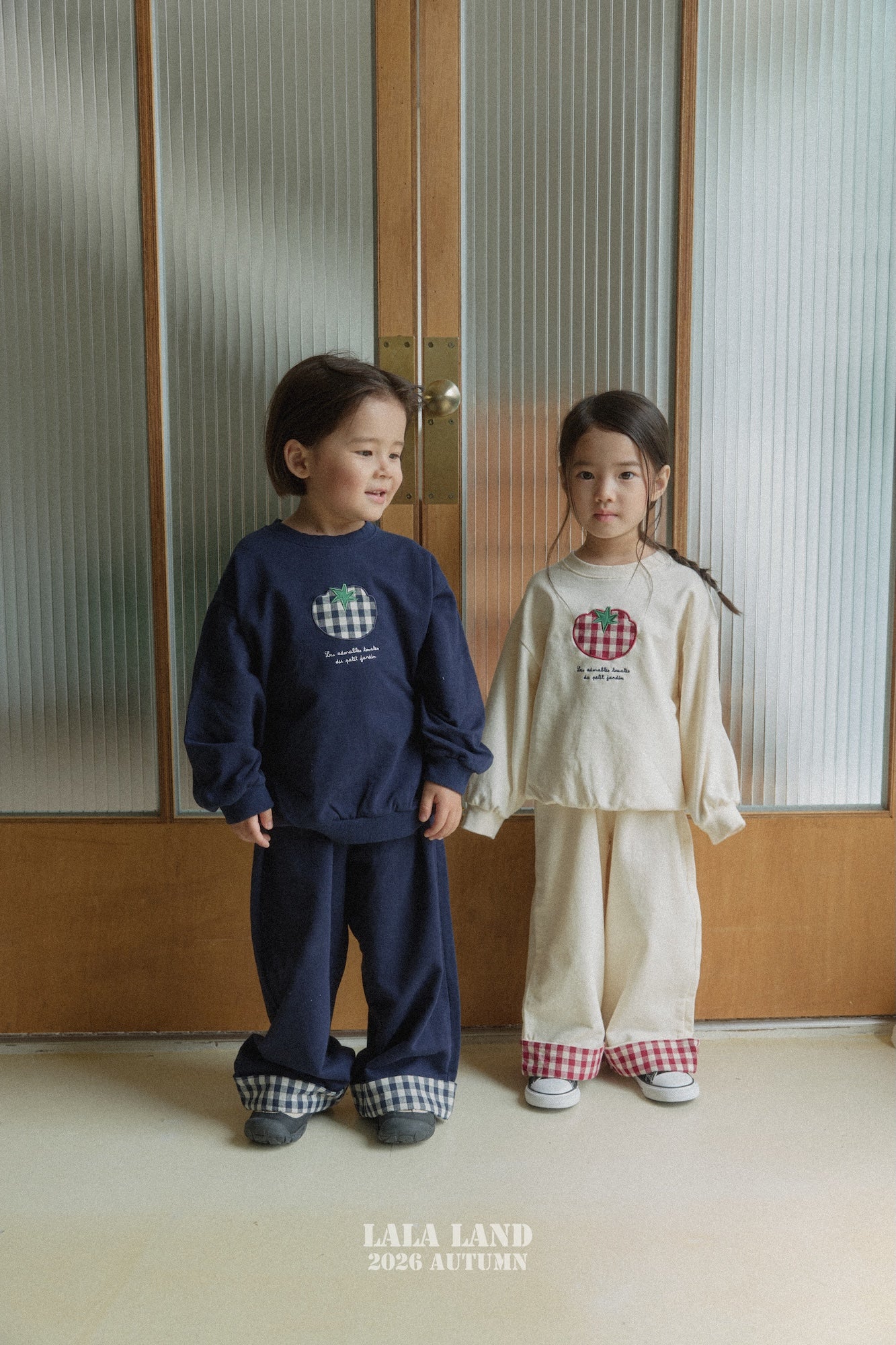 ［Lala land］Check roll up pants