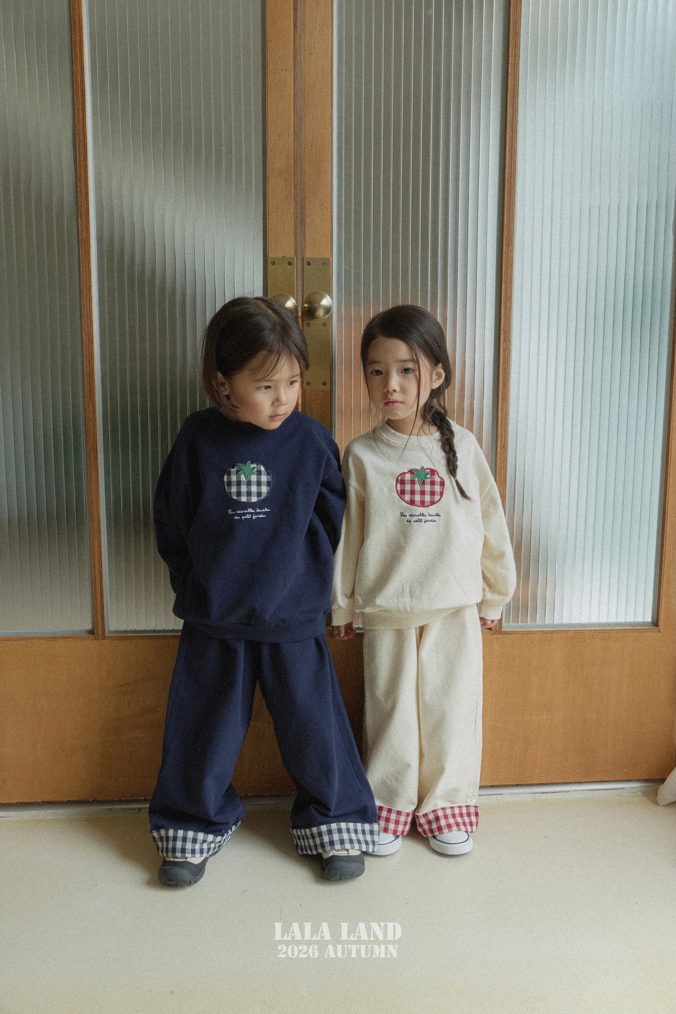 ［Lala land］Check roll up pants