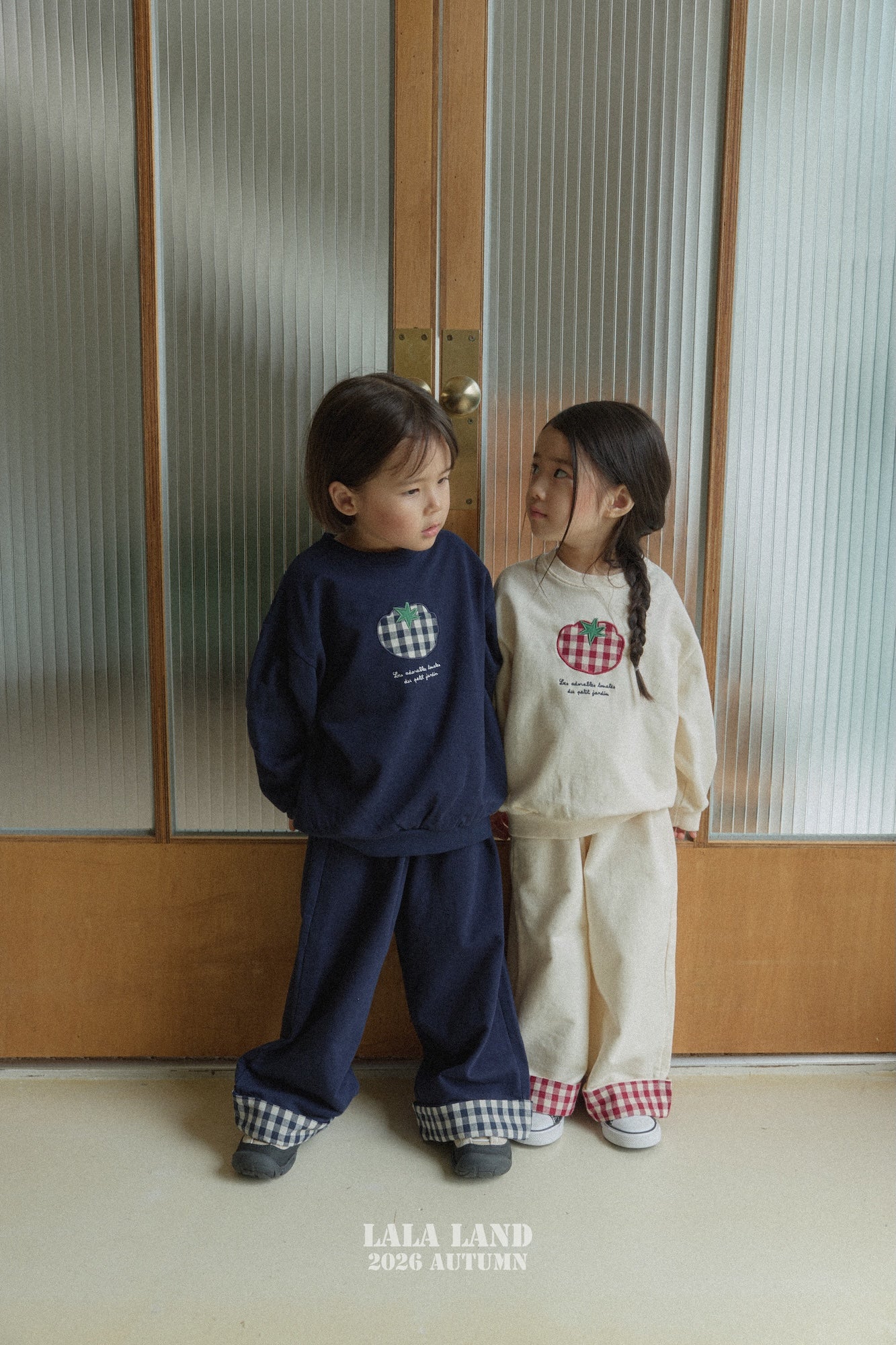 ［Lala land］Check roll up pants