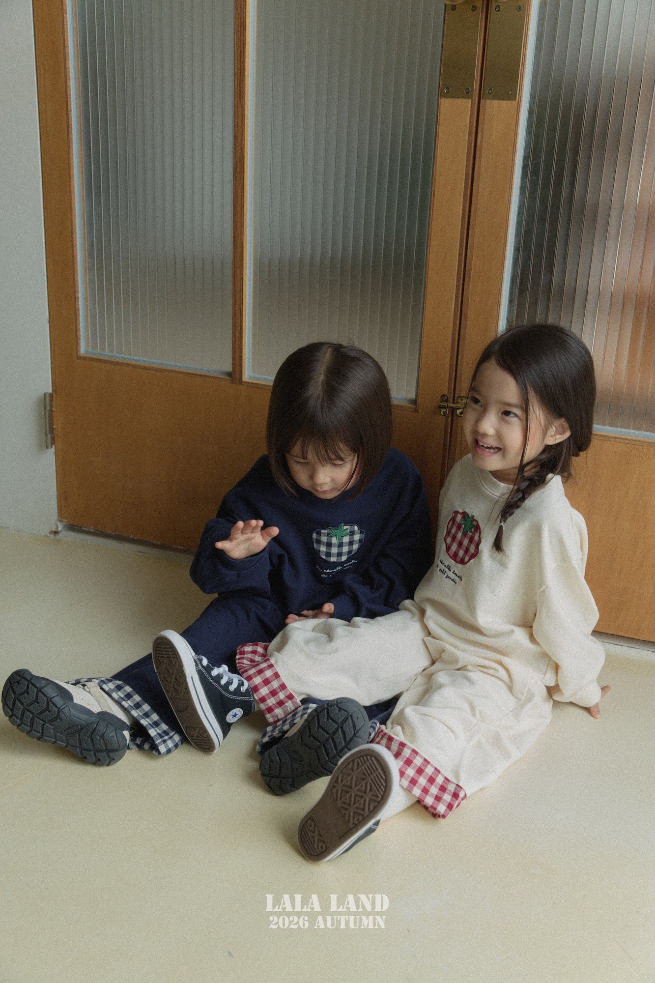 ［Lala land］Check roll up pants