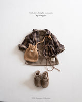 ［anggo］Wire check shirt