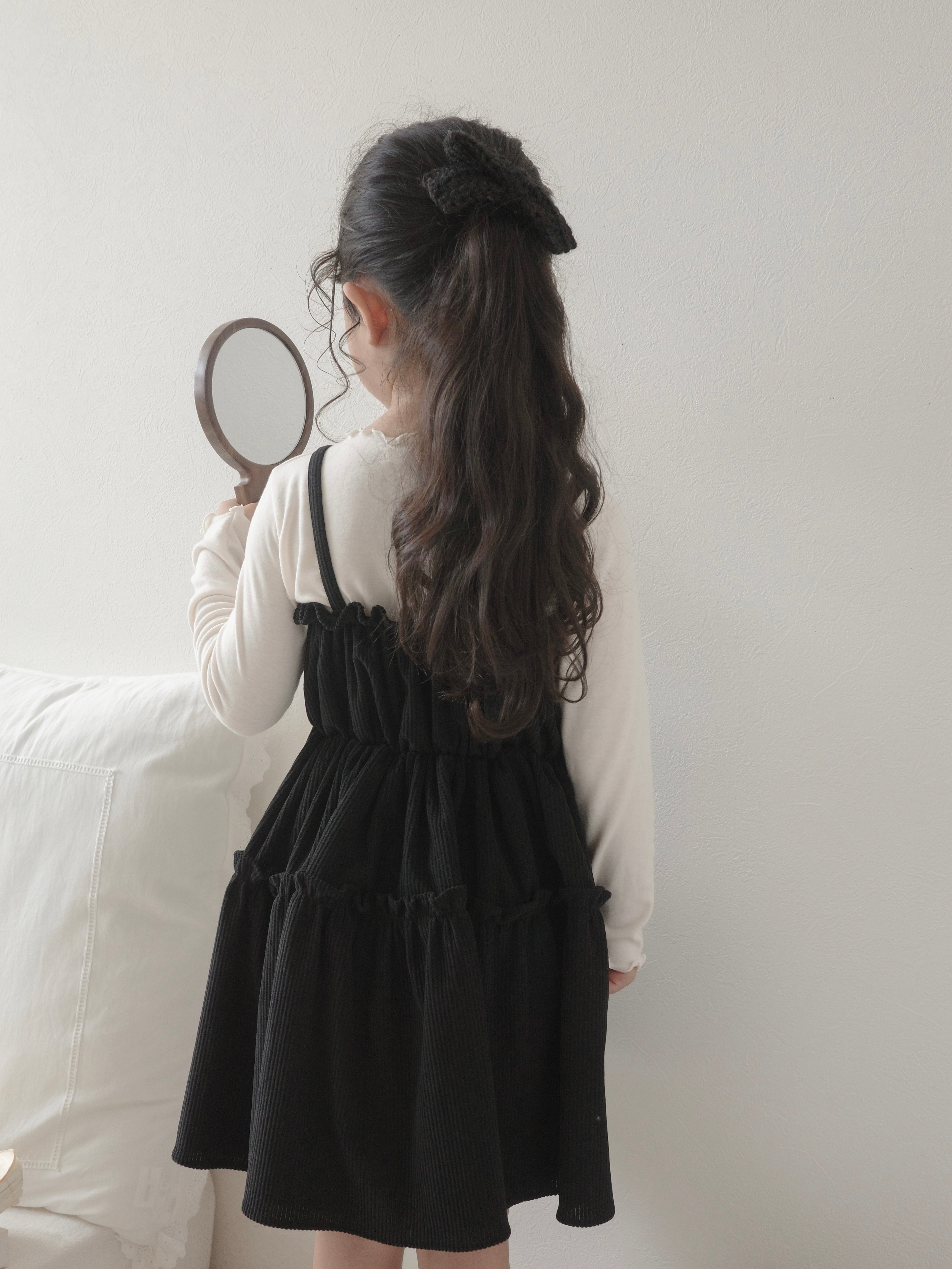 Shirring flare one-piece