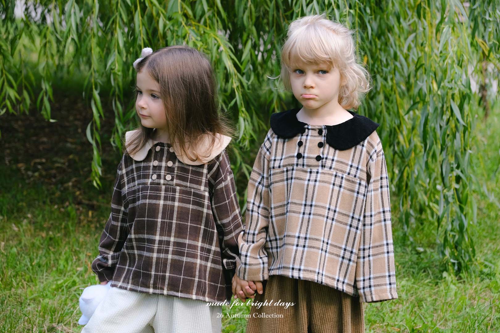 ［anggo］Cake check blouse
