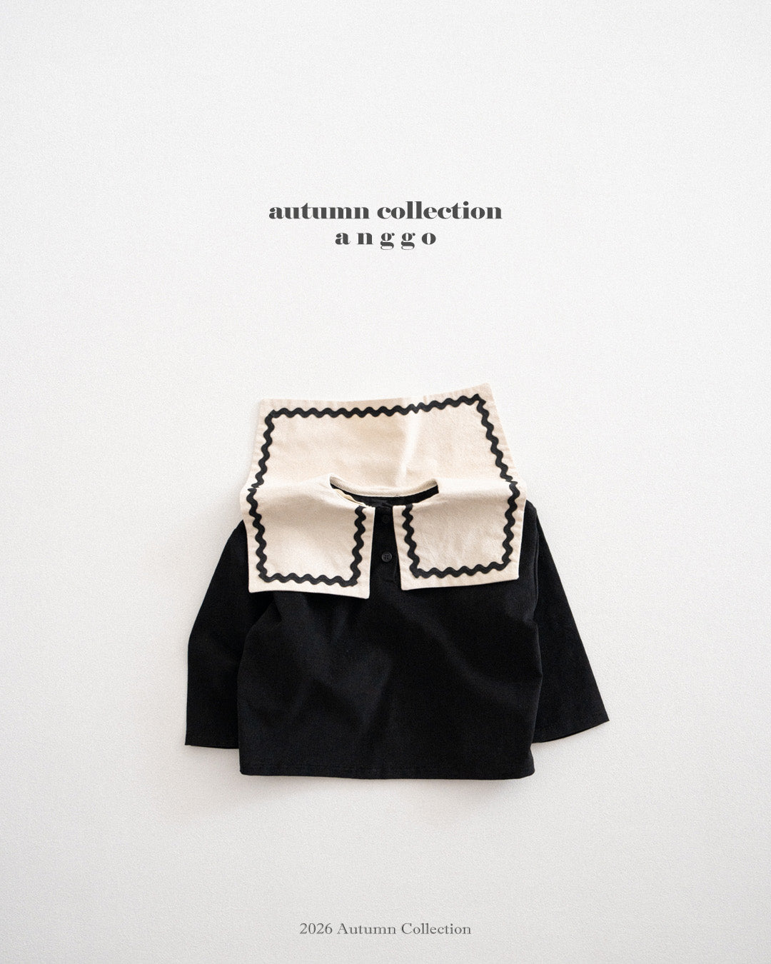 ［anggo］Nutella collar blouse