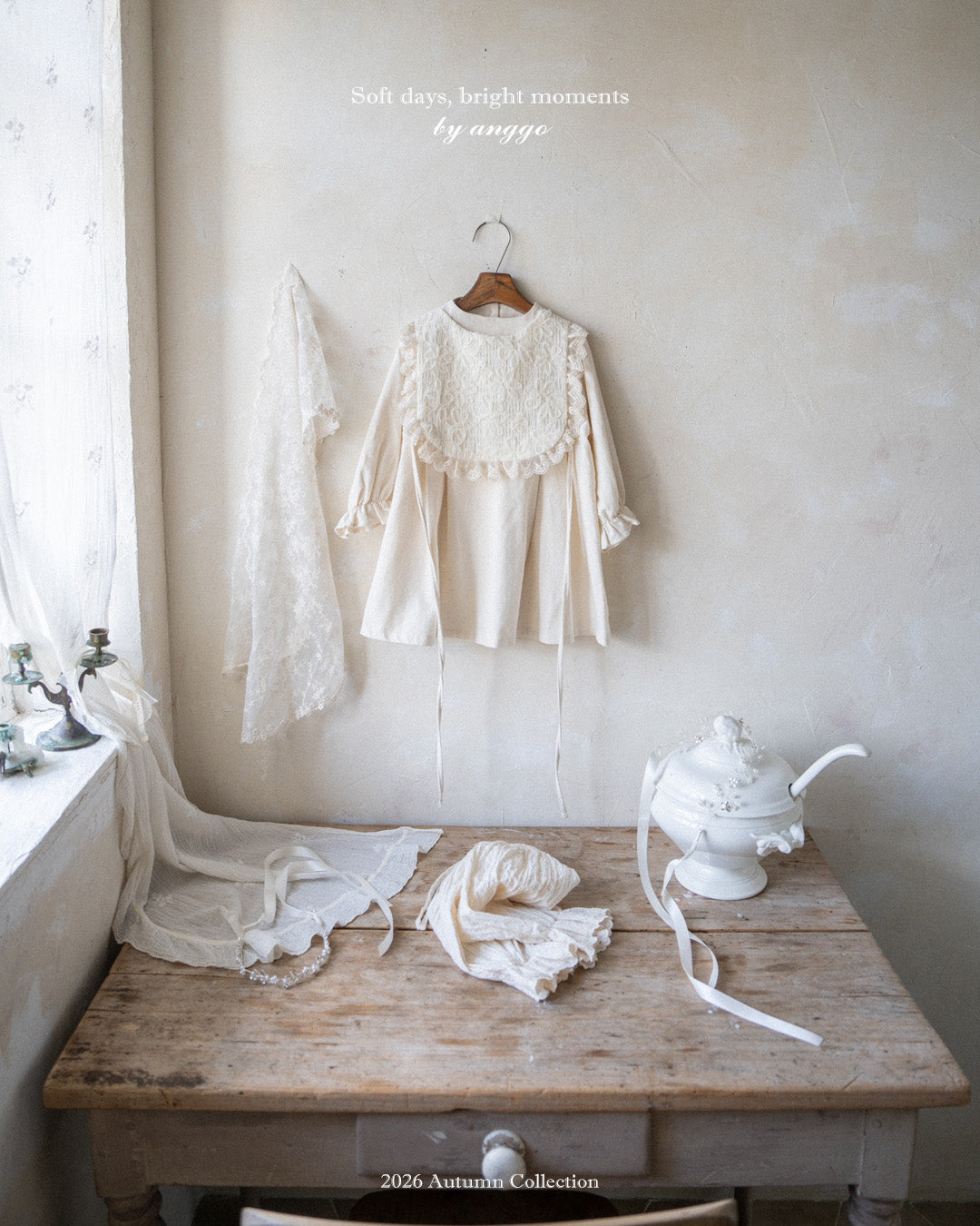 ［anggo］Cream one-piece
