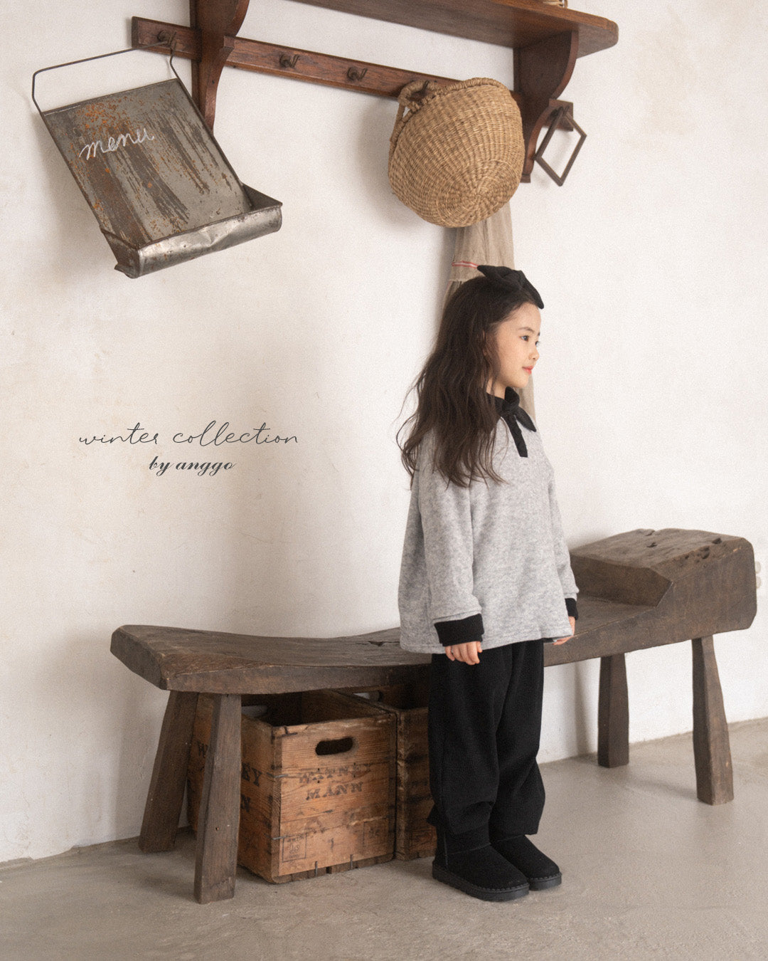 ［anggo］Choco chip collar tops