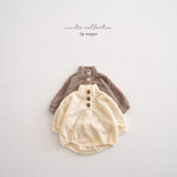 ［anggo］Cream button rompers