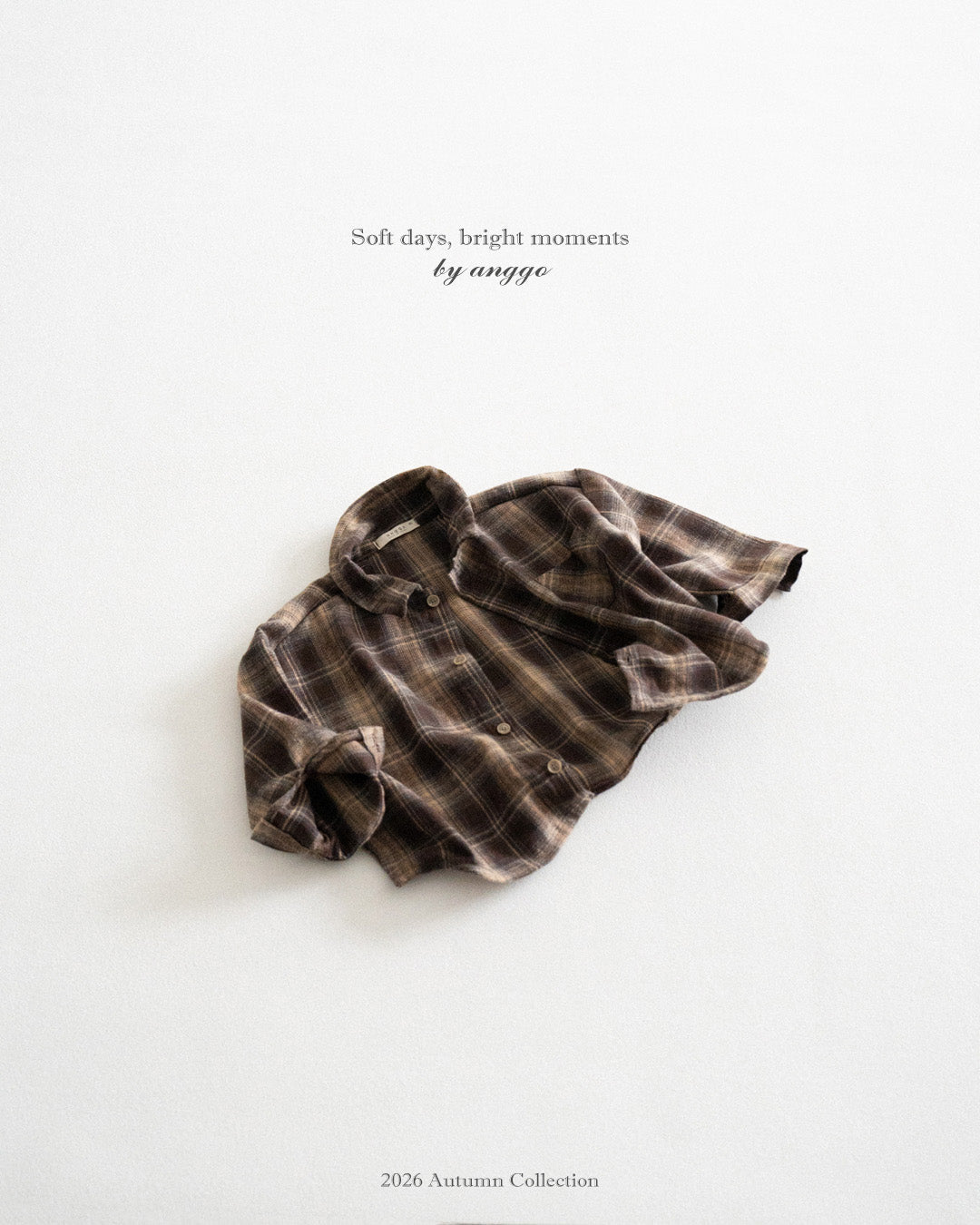 ［anggo］Wire check shirt