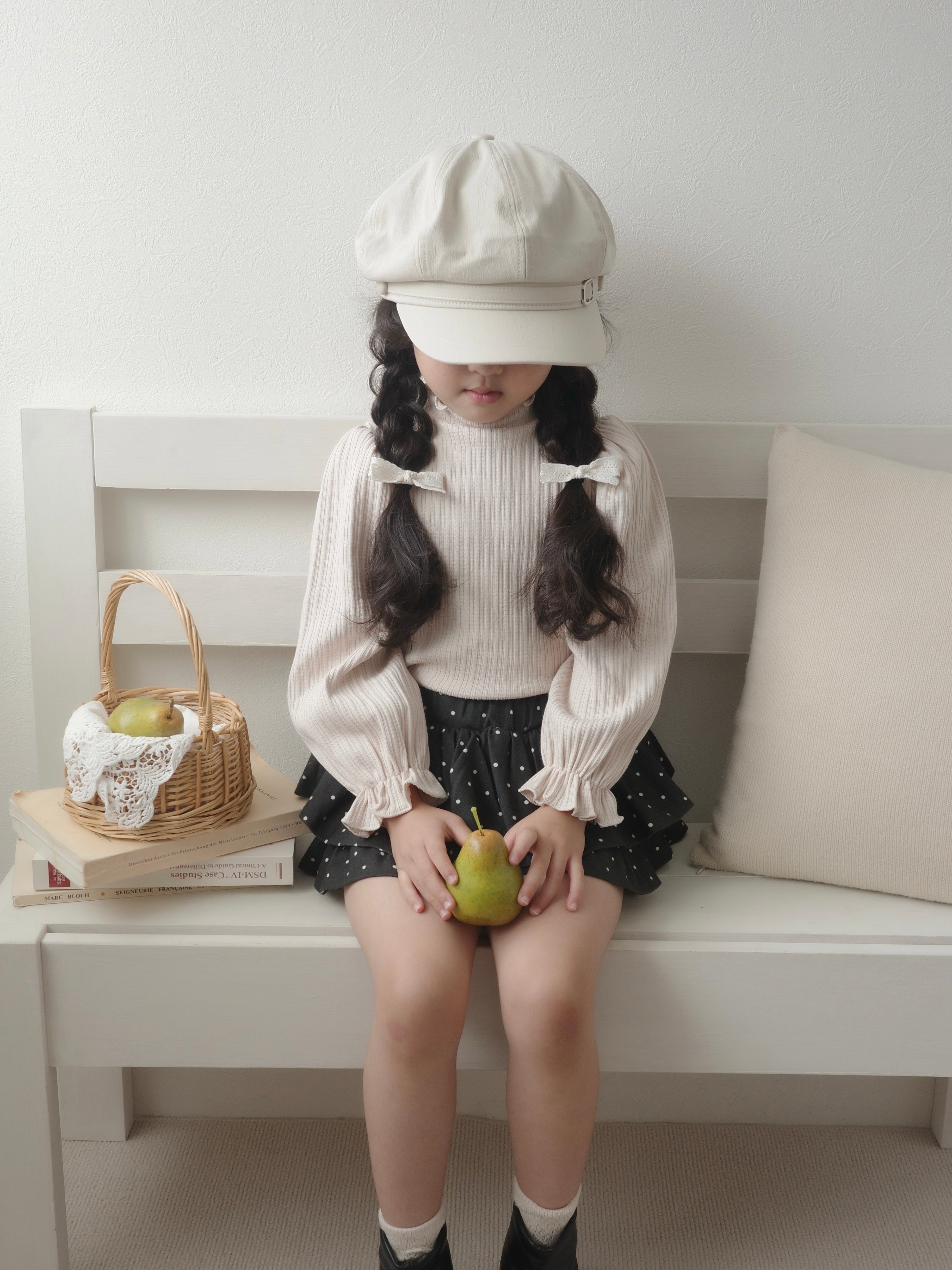 Mellow rib puff tops