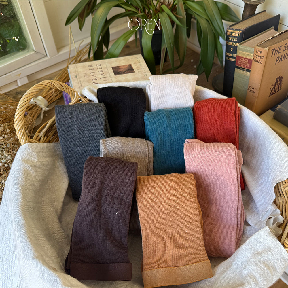 [OREN] Forest color band tights