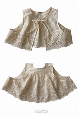 ［Aosta］Lace Jenny Open Vest