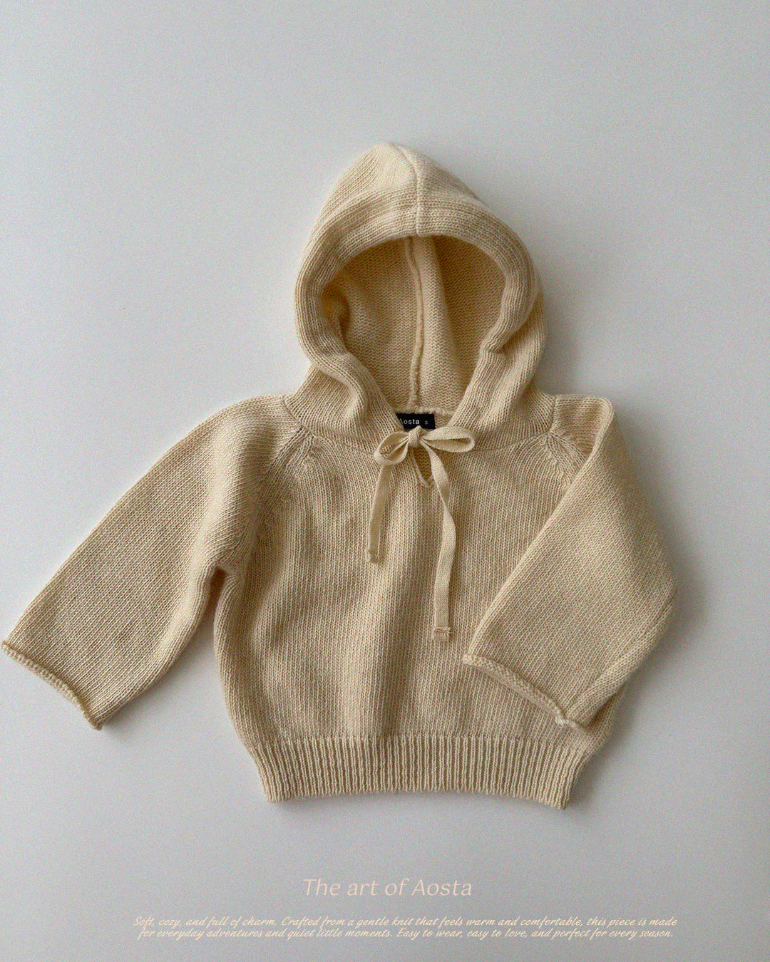 ［Aosta］Knit Cookie Hoodie