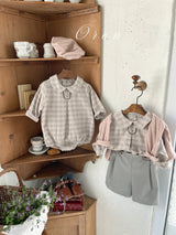 ［OREN］Leandre check rompers