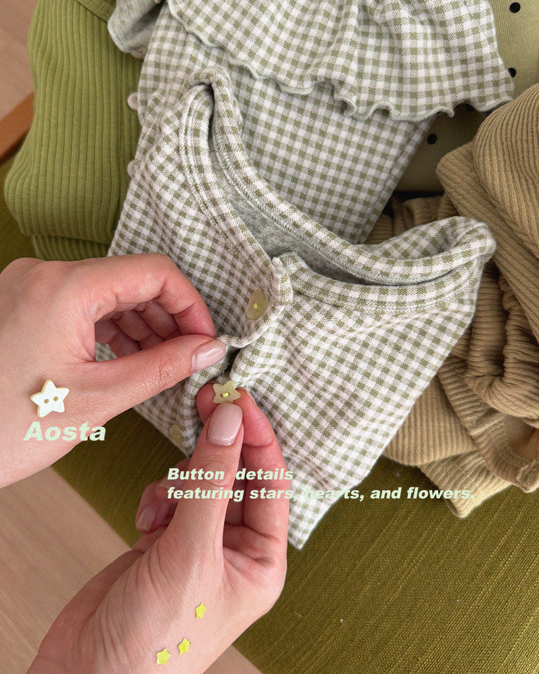 ［Aosta］Kiki Check Cardigan