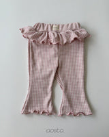 ［Aosta］Kiki Frill Check Pants