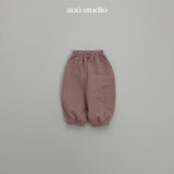 ［aou studio］Bonbon stripe jogger pants