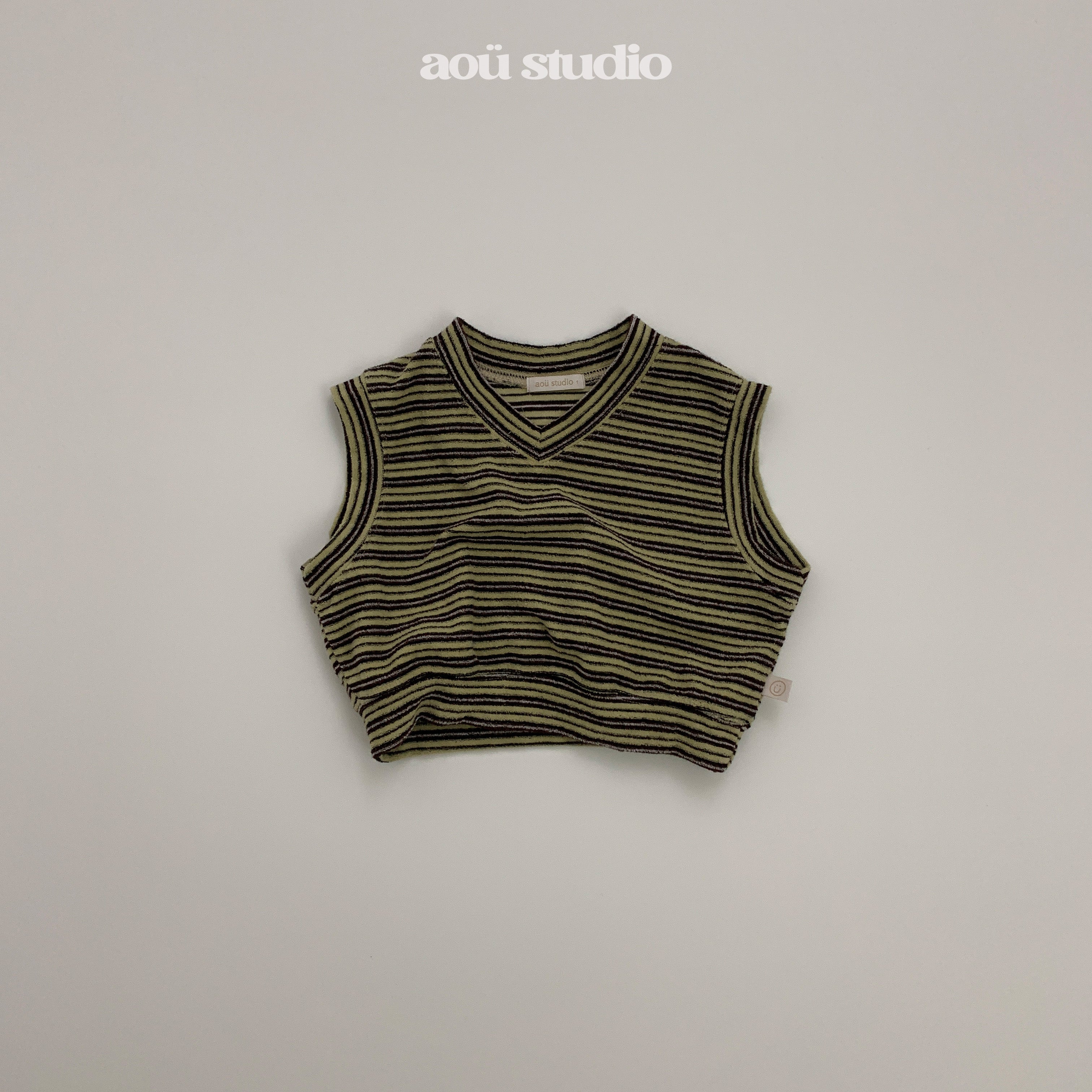［aou studio］Kiko stripe vest