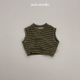 ［aou studio］Kiko stripe vest