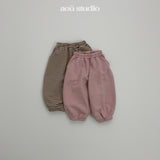［aou studio］Bonbon stripe jogger pants