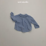 ［aou studio］Kumo collar check shirt