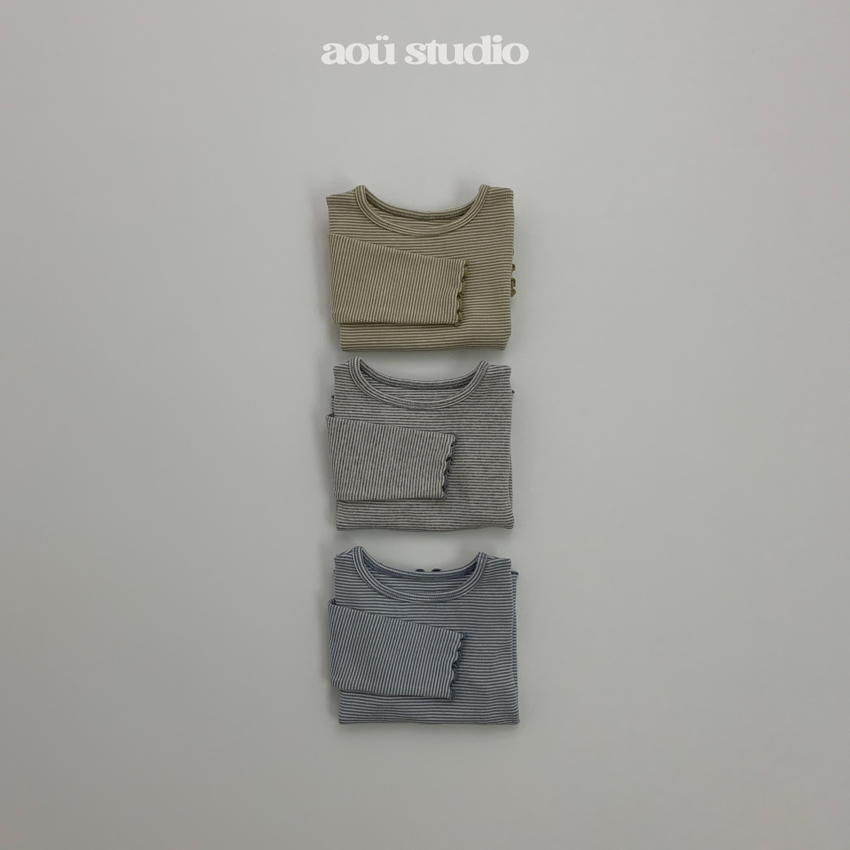 ［aou studio］Joy stripe mellow tops