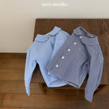 ［aou studio］Kumo collar check shirt