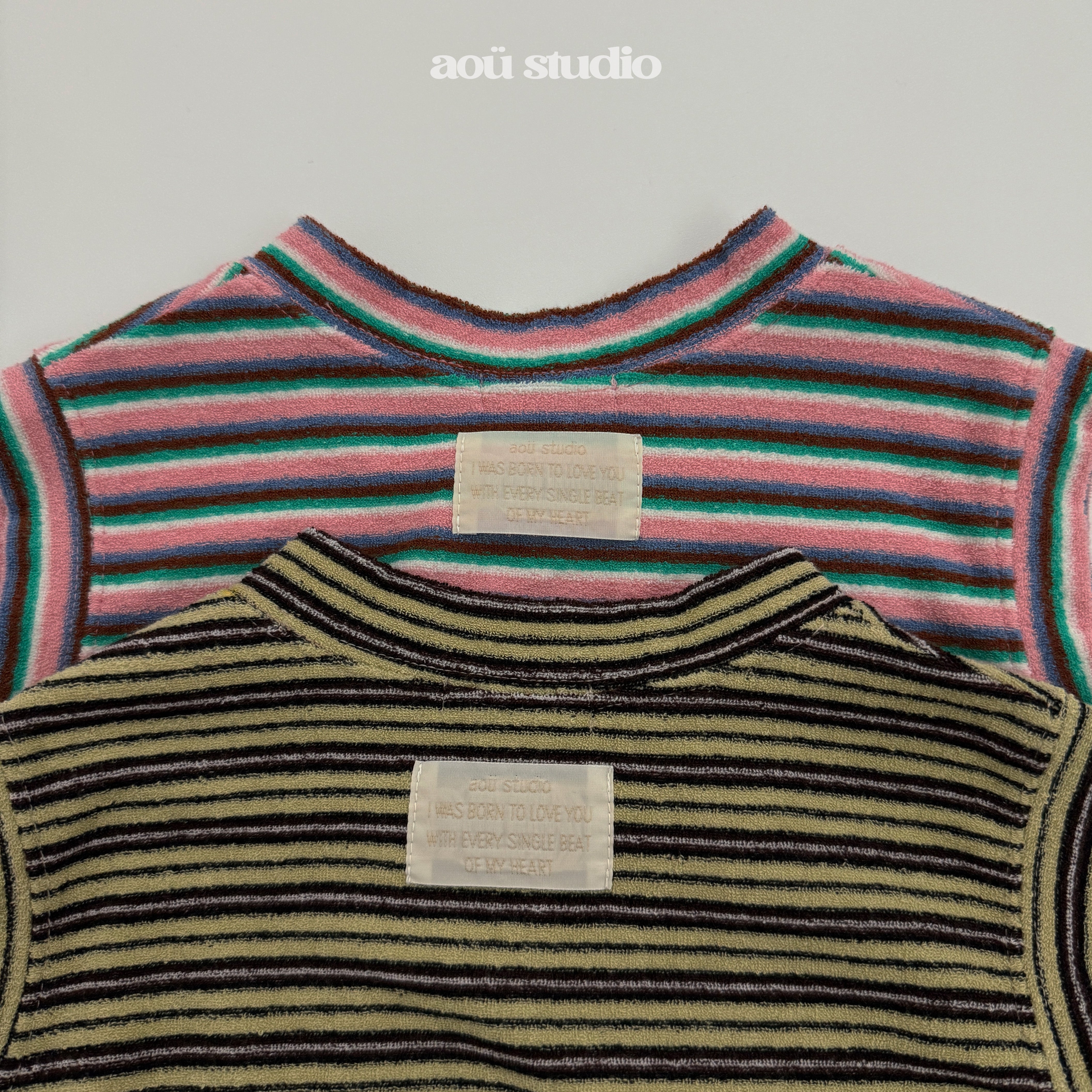 ［aou studio］Kiko stripe vest