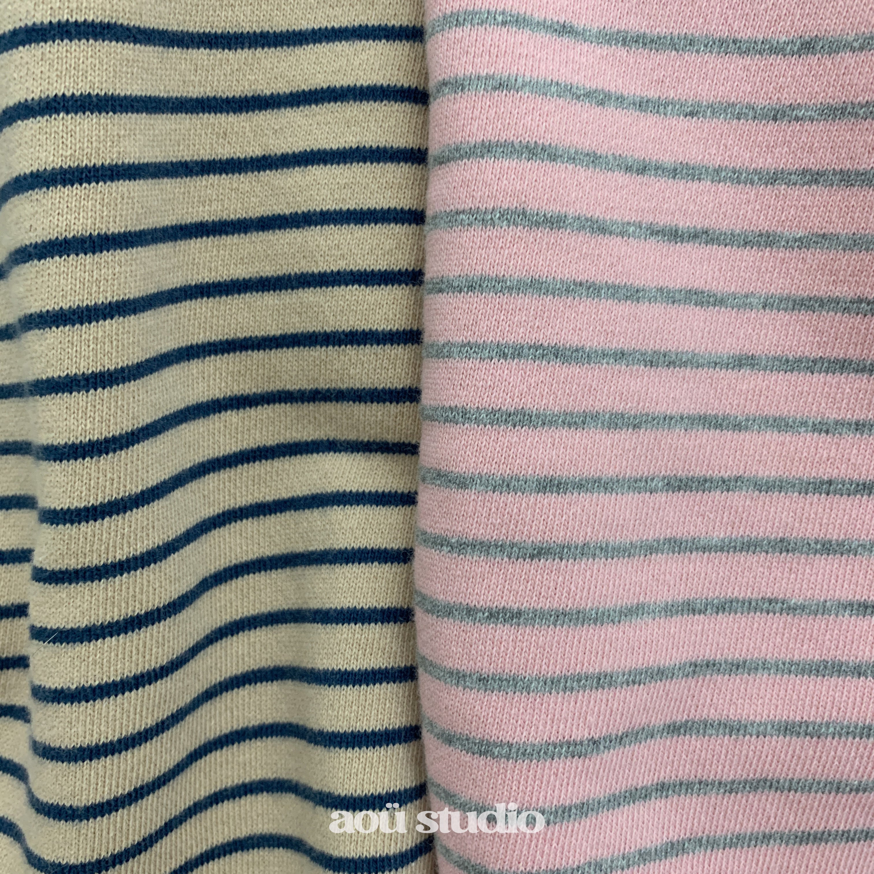 ［aou studio］Bonbon stripe jogger pants