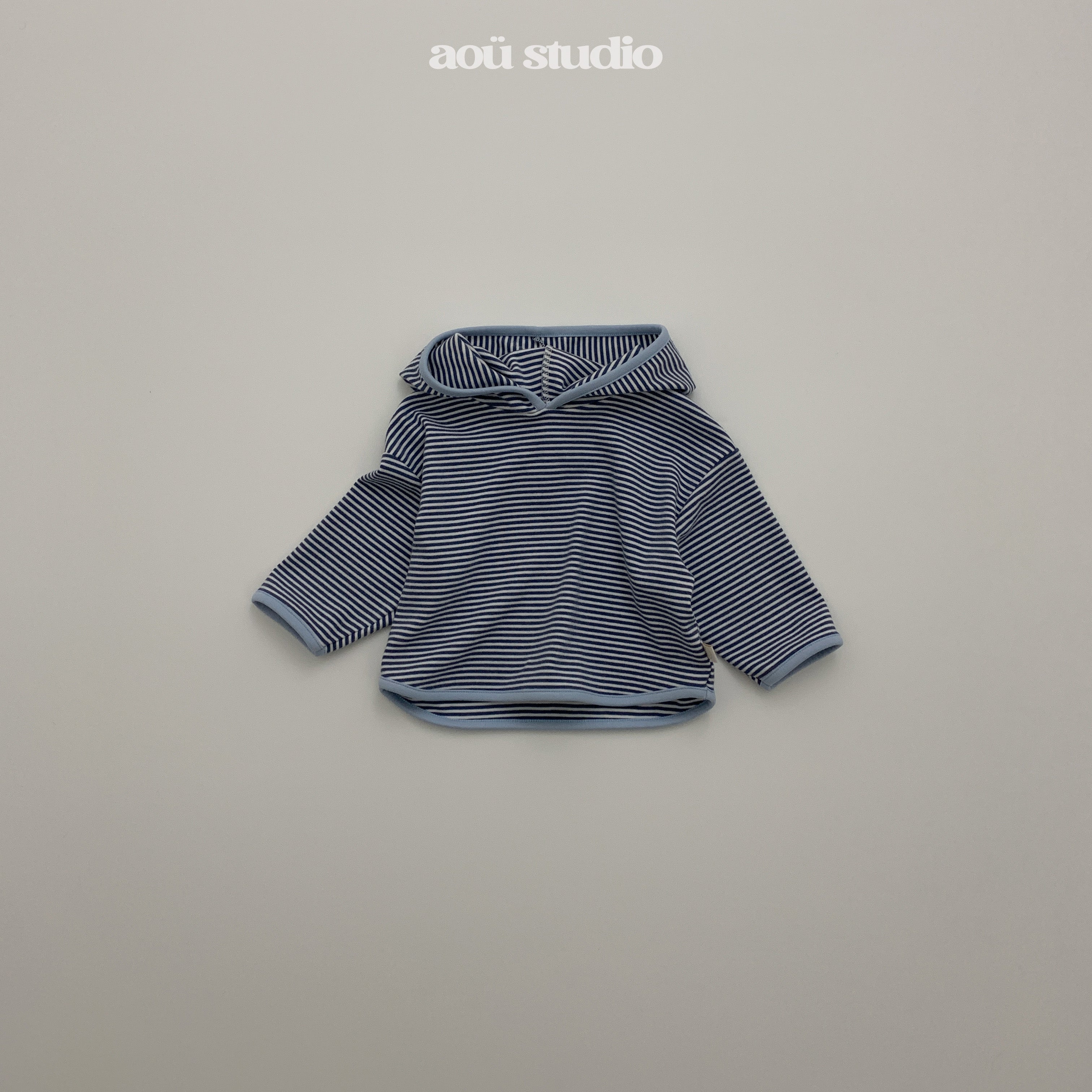 ［aou studio］Caramel stripe hoodie