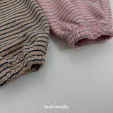 ［aou studio］Bonbon stripe jogger pants