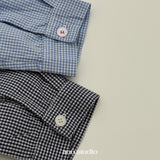 ［aou studio］Kumo collar check shirt