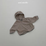 ［aou studio］Caramel stripe hoodie