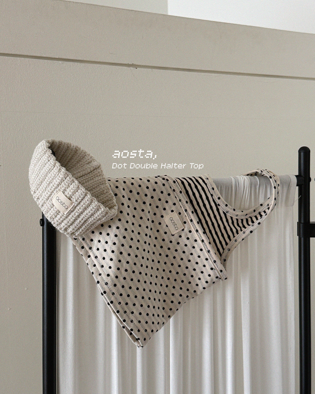 ［Aosta］Choco Chip Halter Neck