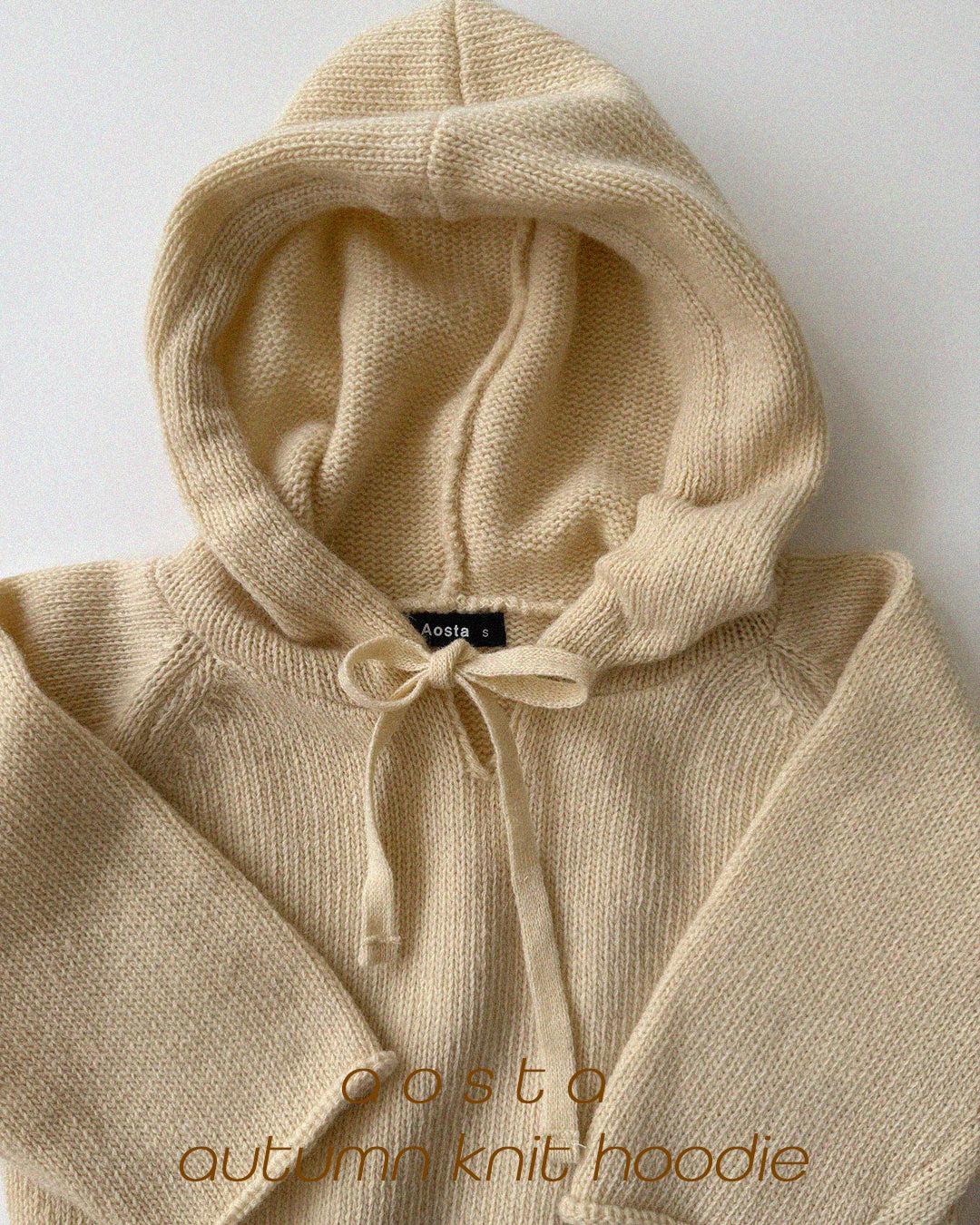 ［Aosta］Knit Cookie Hoodie