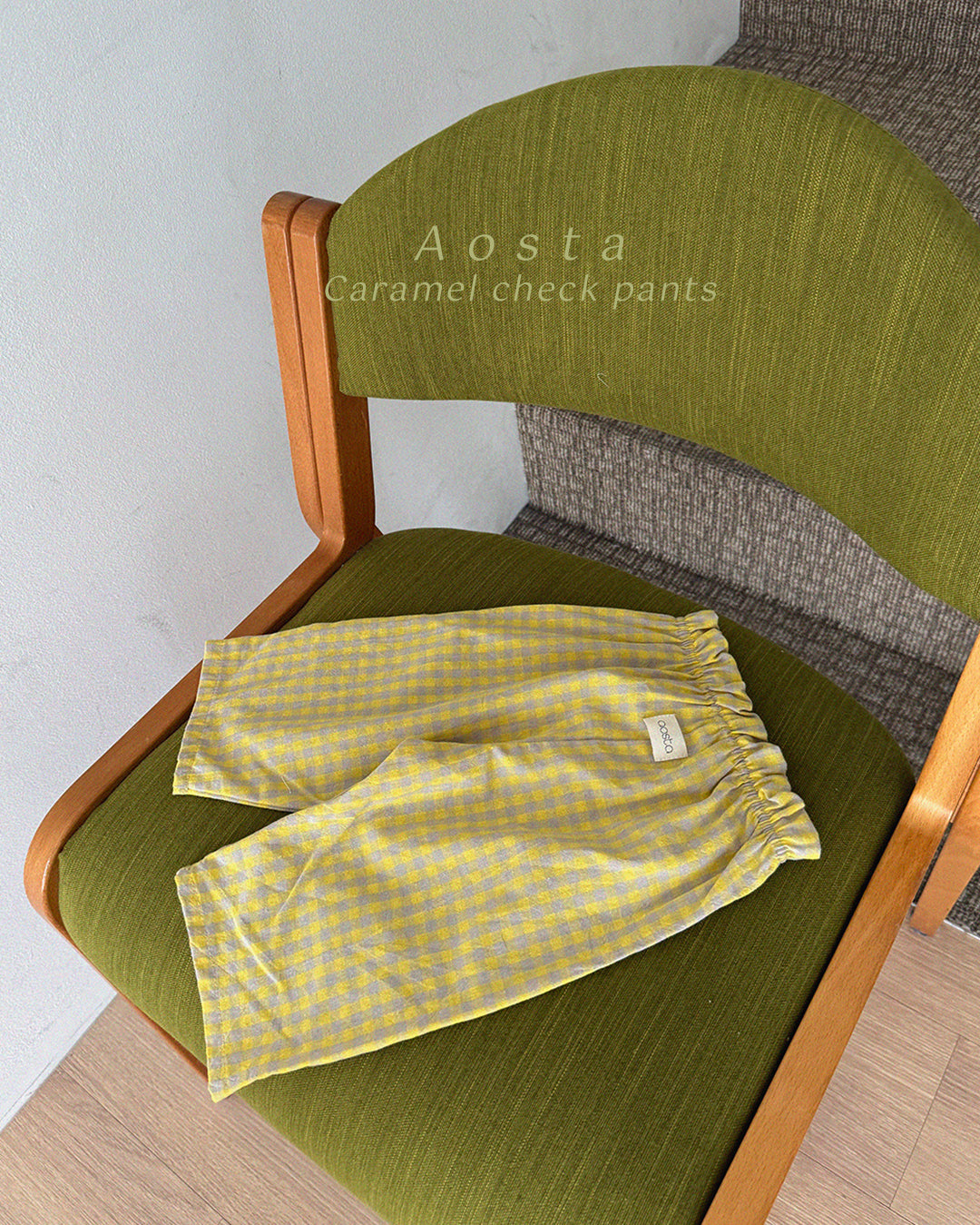 ［Aosta］Caramel Check Pants