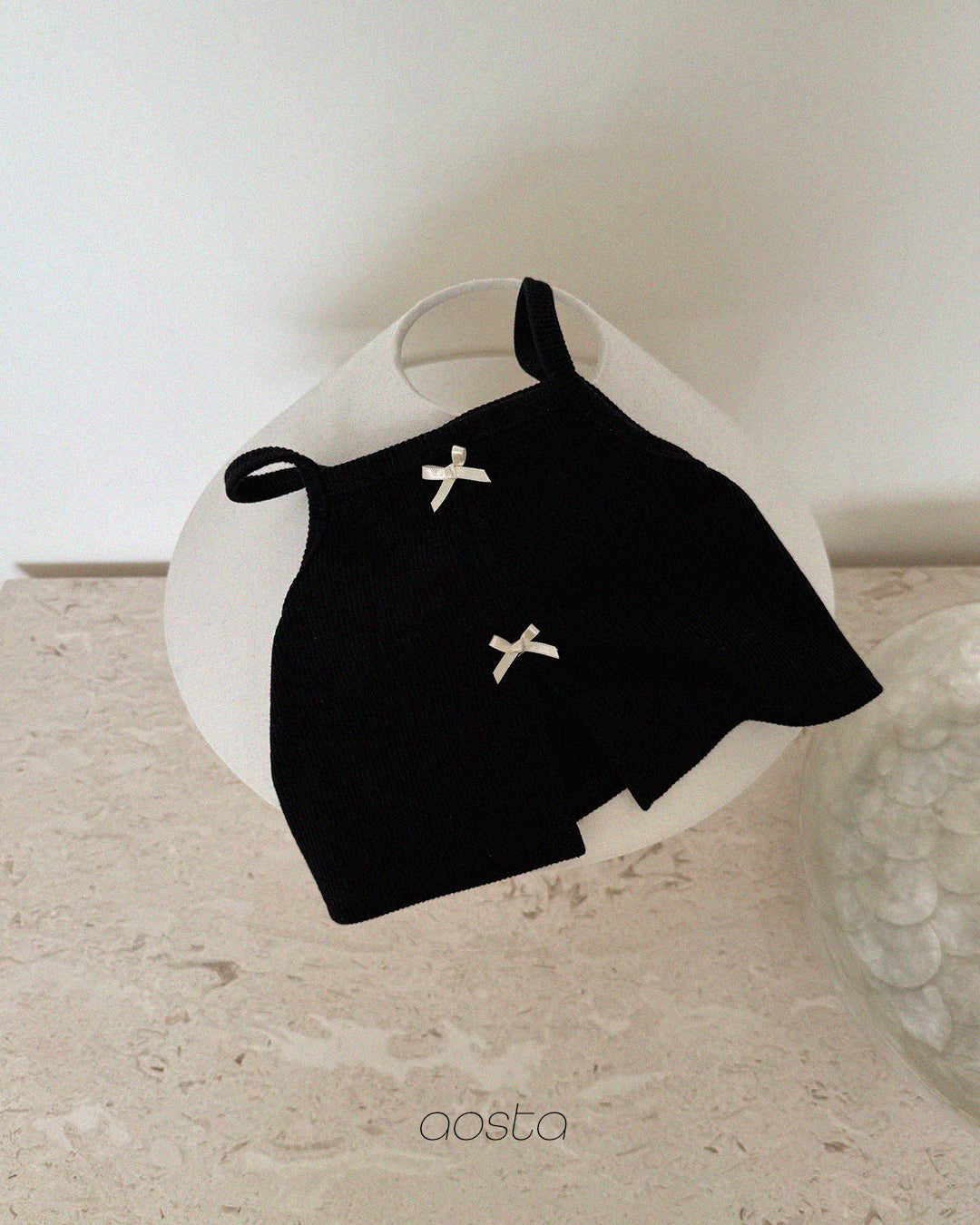［Aosta］Bibi Ribbon Vest