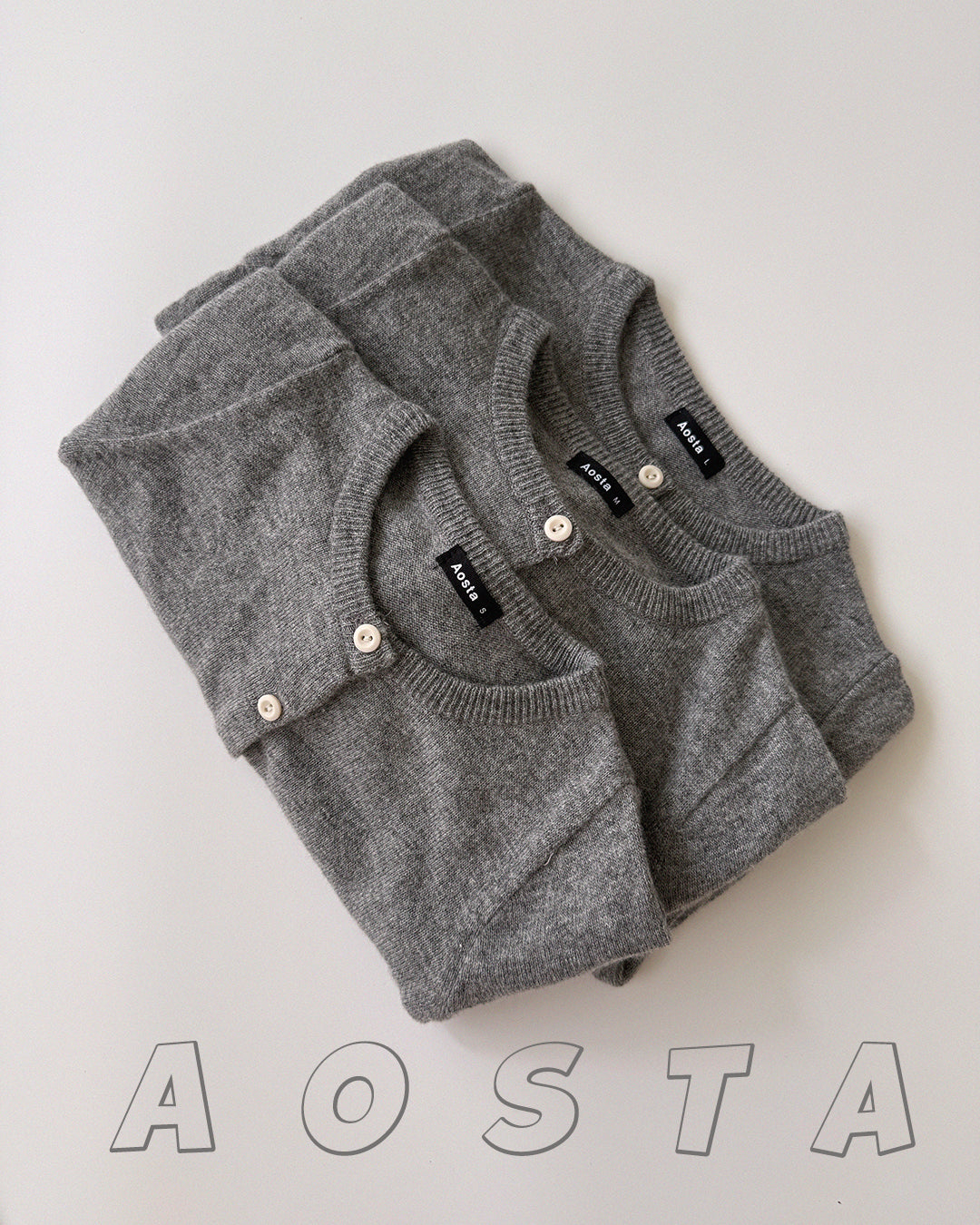 ［Aosta］Knit Cashmere Cardigan